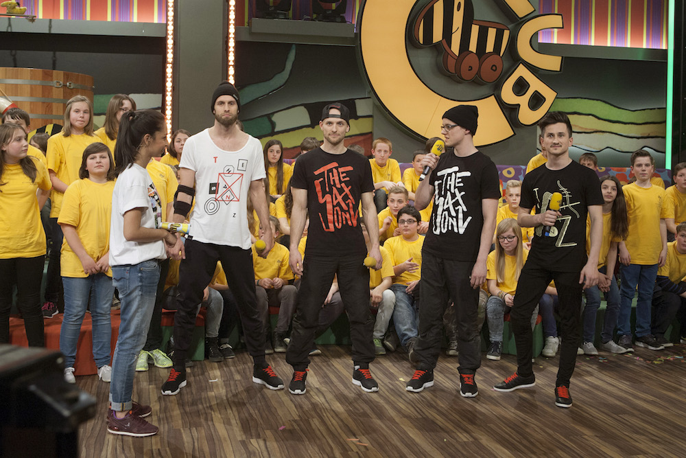 THE SAXONZ im 'Tigerenten Club' (® SWR/Sabine Stumpp) THE SAXONZ im 'Tigerenten Club' (® SWR/Sabine Stumpp)